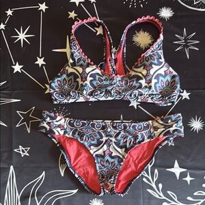 Colorful Patterned Bikini Set